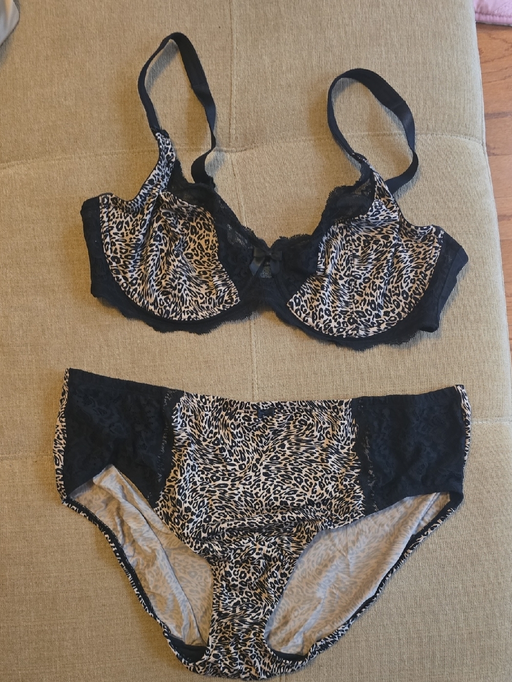 Olga Leopard & Lace Bra & Hipster